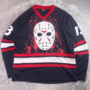 Friday The 13th Jason Voorhees Hockey Jersey XL Horror Movie Graphic Streetwear